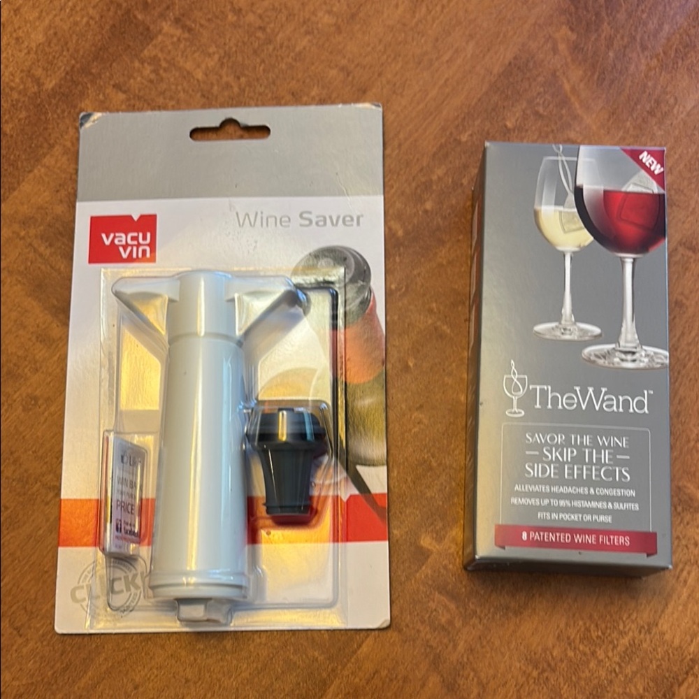 Vacu Vin Wine Saver and The Wand Wine Filters Great for Christmas!